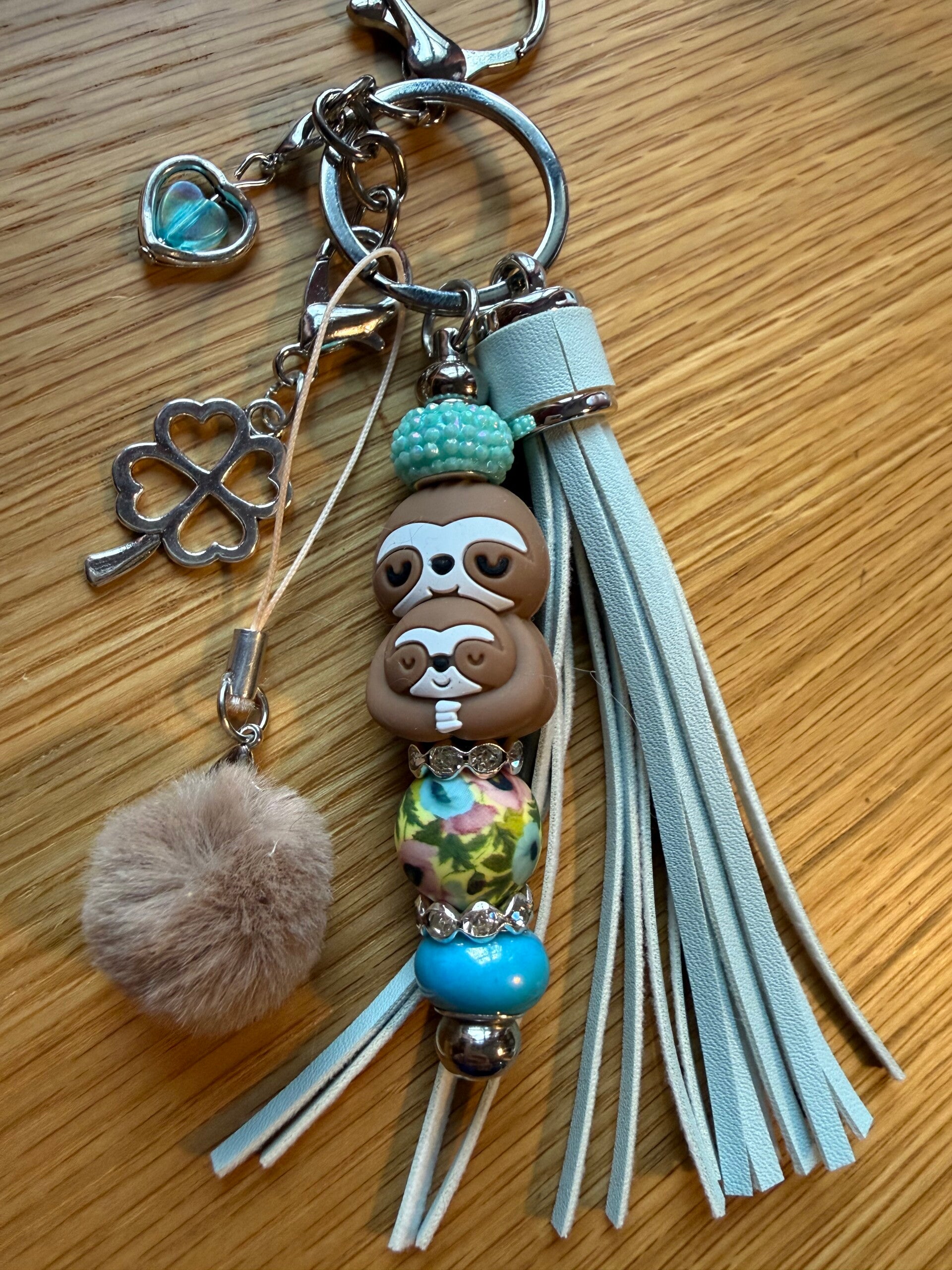 🦥 Porte-clés Paresseux Bleu Pastel 💙