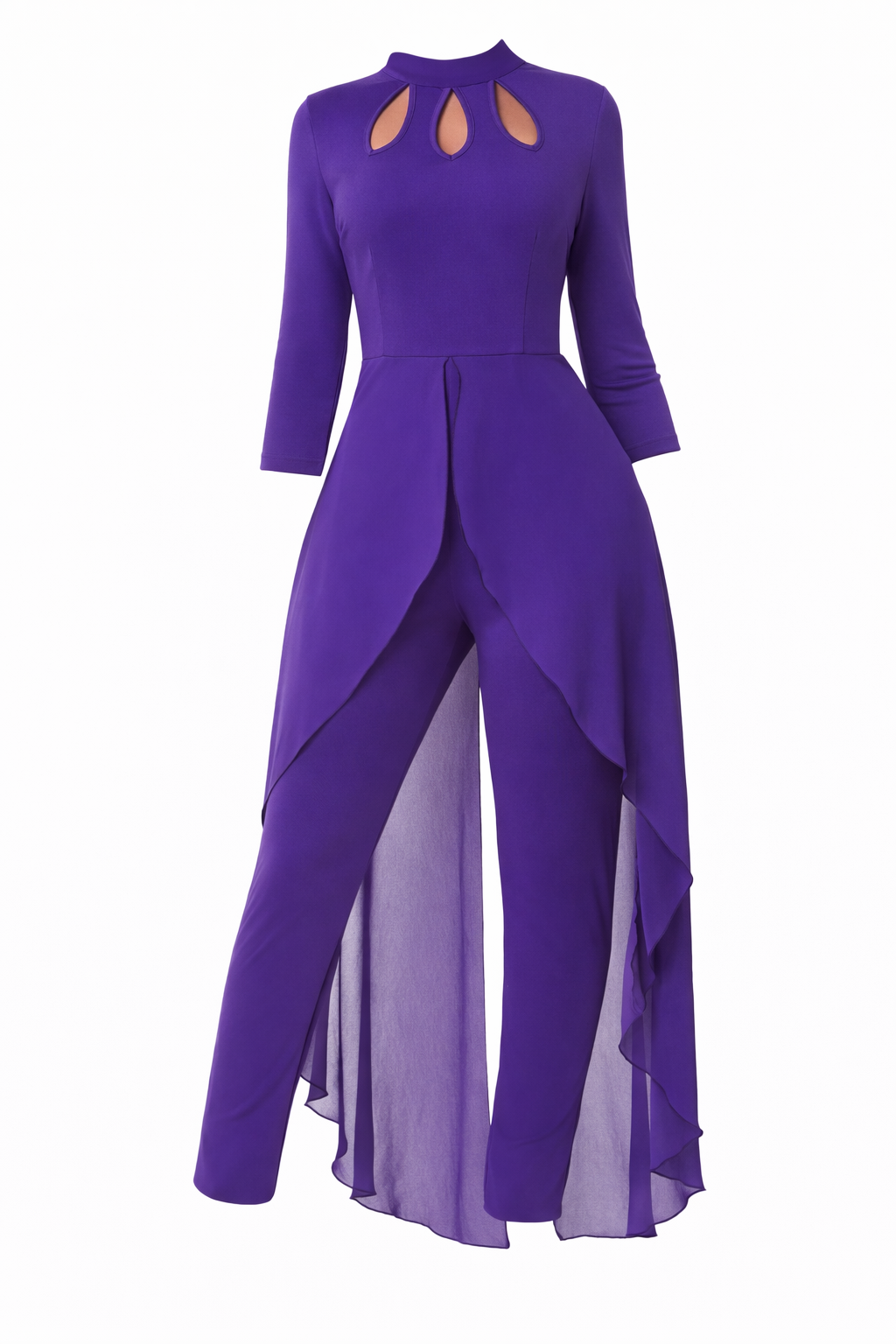 Cage Neck Ankle Length Jumpsuit