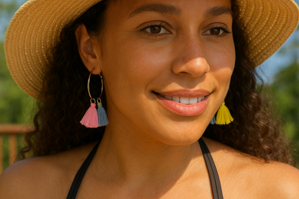 Summer Tassel Hoop Earrings 🌞