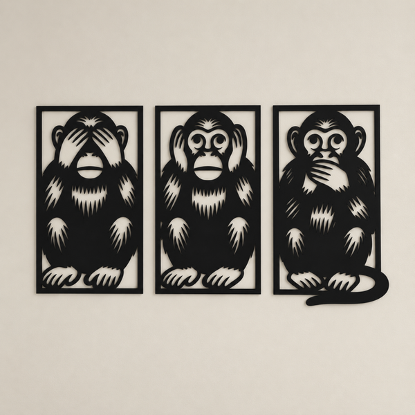 Cadre 3 singes