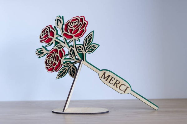 Fleur " 3 rouges "