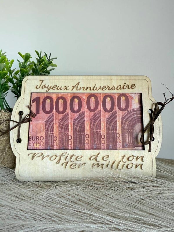 Carte cadeau "profite de ton 1er million"