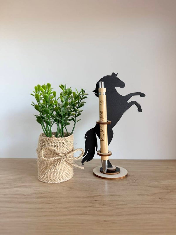 Porte stylo cheval avec stylo