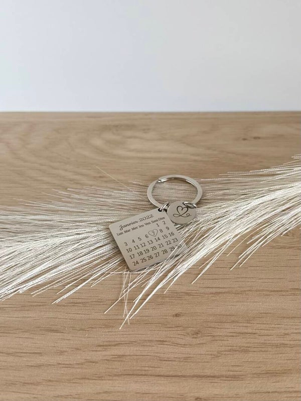 Porte clé date