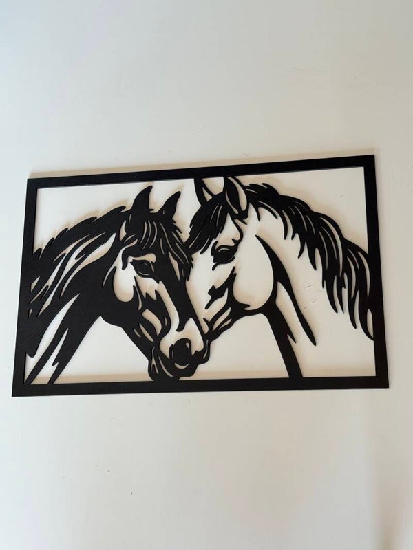Grand cadre « 2 têtes de cheval »