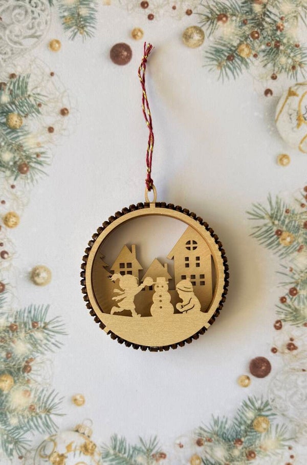 Boule de Noël « village »