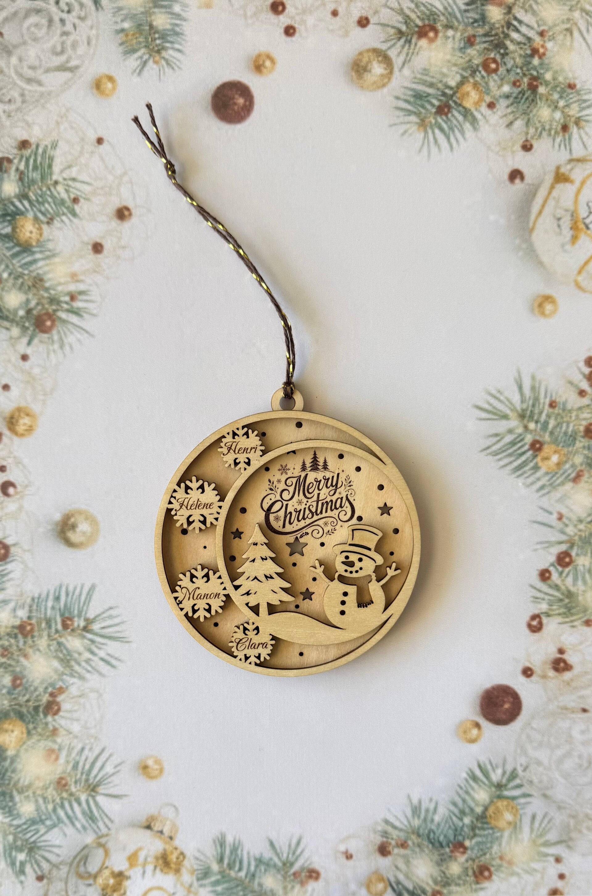 Boule de Noël « famille personnalisée »
