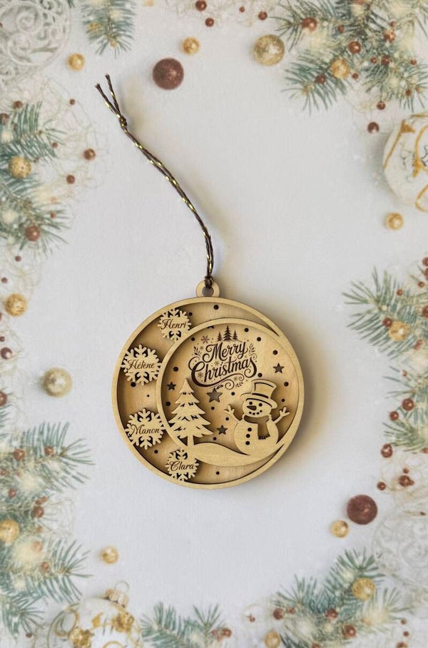 Boule de Noël « famille personnalisée »