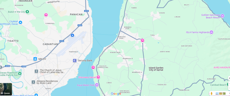 Cabantian map with Samal Island