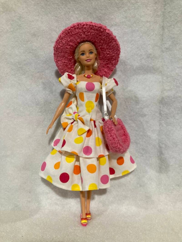 Polka Dots, Bows and Ruffles Dress and Accessories