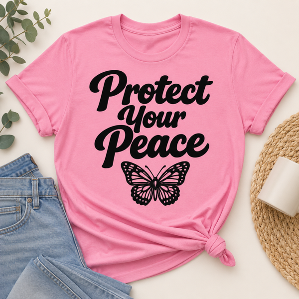 Protect Your Peace™ Inspirational Butterfly Tee