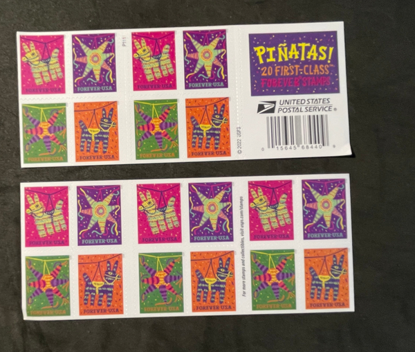 PINATAS! Forever Booklet of 20 Stamps MNH