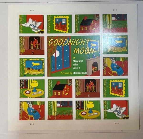 Goodnight Moon Stamp Sheet/Pane~ 16 Forever Stamps~
