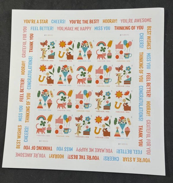 Thinking Of You  Pane/Sheet of 20 MNH