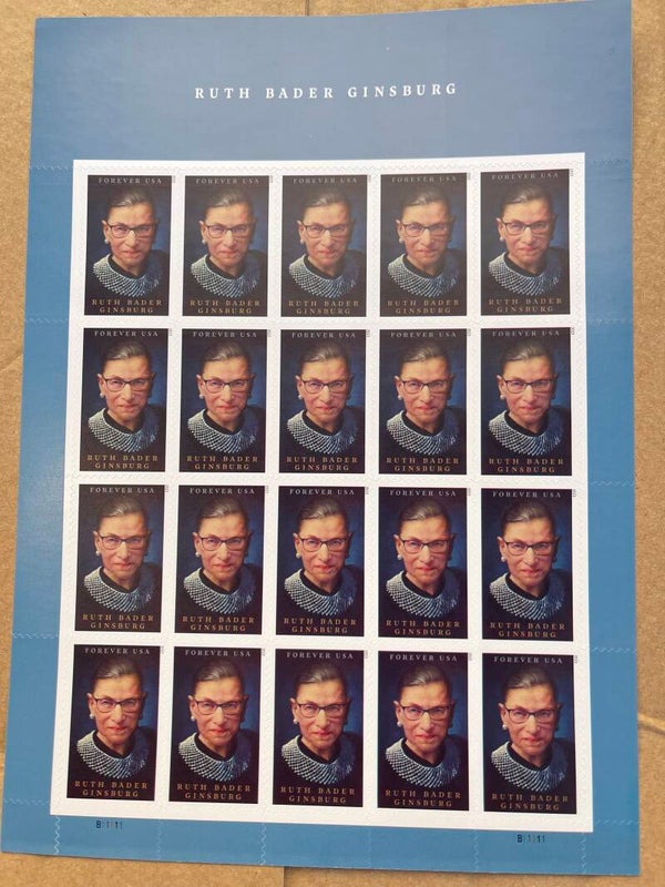 RUTH BADER GINSBERG Pane/Sheet of 20 MNH
