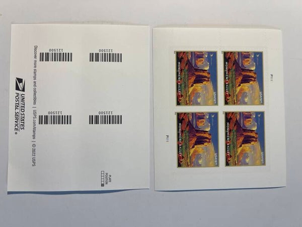 Priority Mail American Landmark Series -Monument Valley- Pane of 4 Stamps- $8.95