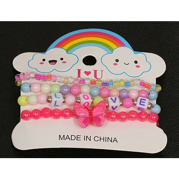 Set met 4 kinderarmbanden