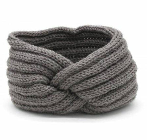 Haarband winter grijs