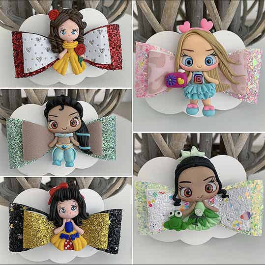 Haarstrikje met fimo popje