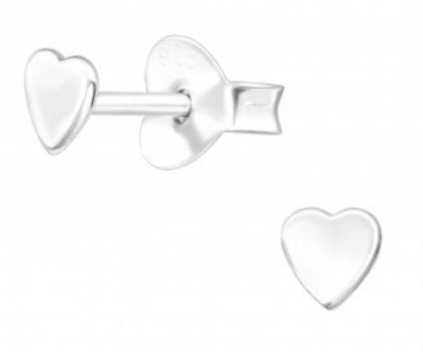 Kinderoorbellen zilver hartjes