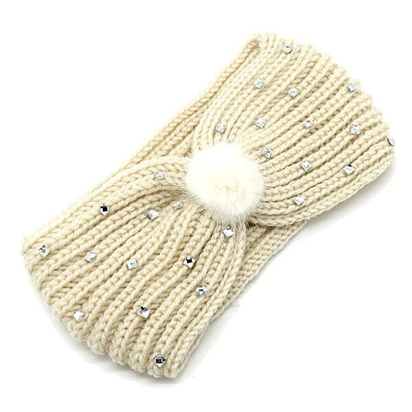 Haarband winter ecru