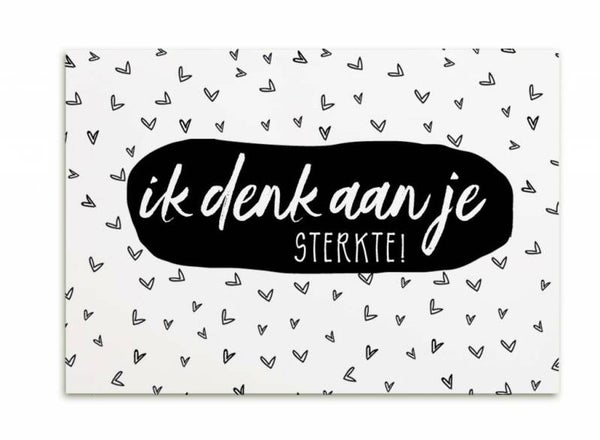 Wenskaart Ik denk aan je, sterkte!