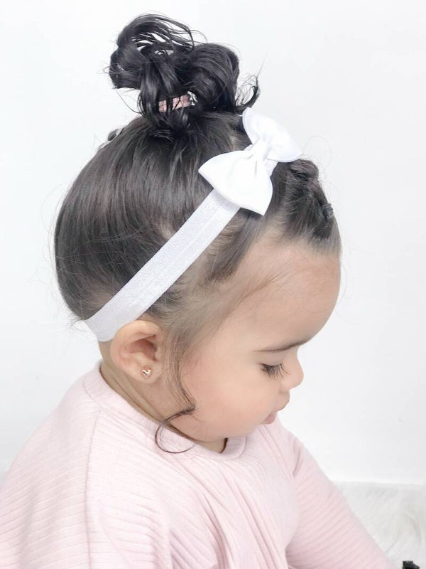 Haarbandje wit met strikje