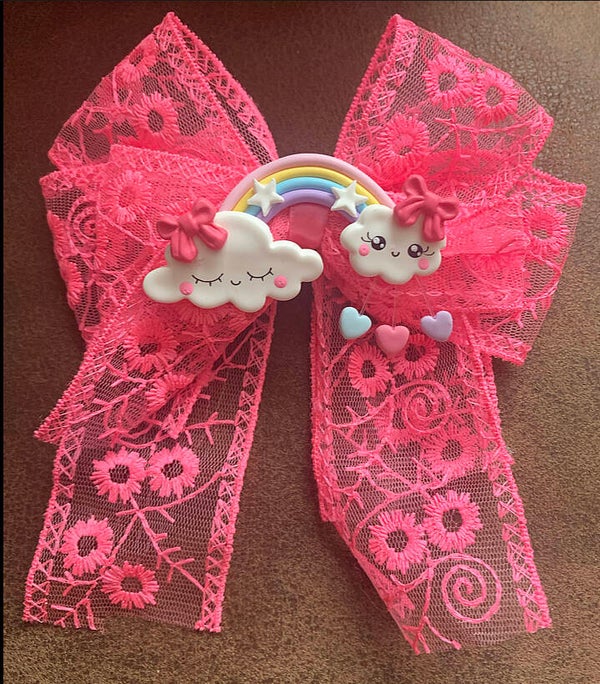 Grote haarstrik met fimo