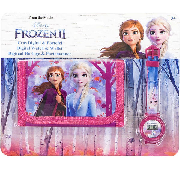 Frozen II portemonnee en digitaal horloge
