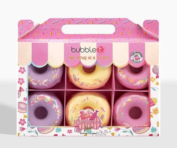 Large Donut Bath Bomb Fizzer Gift Set - 6x 150g