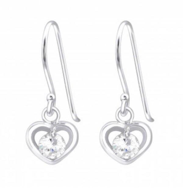 Hart oorbellen 925 sterling zilver