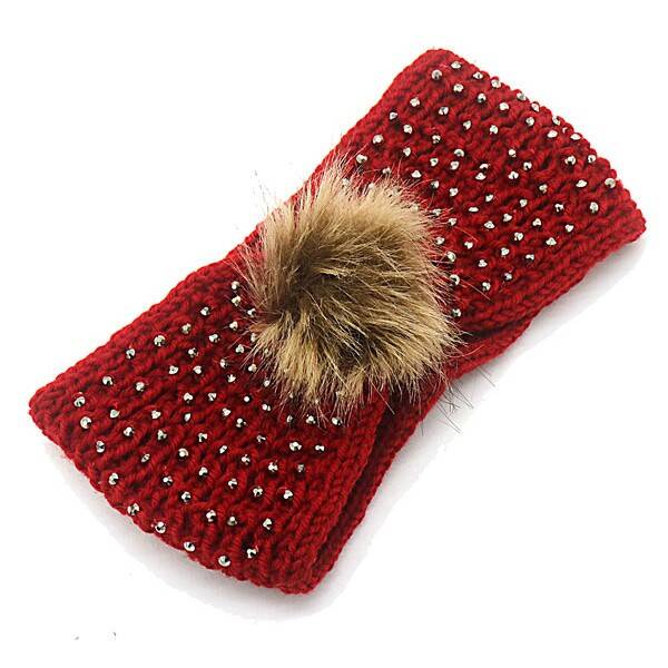 Haarband winter rood