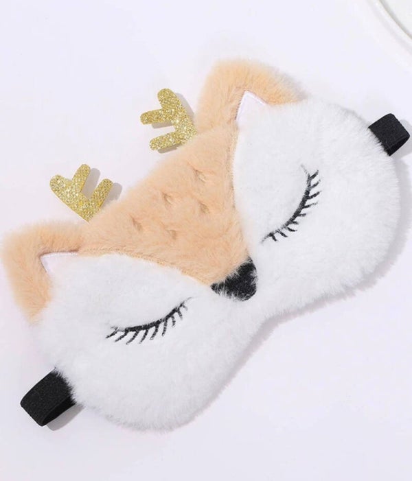 Fluffy slaapmasker hertje