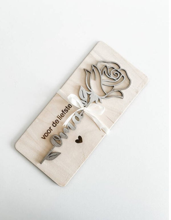 Eeuwige houten roos | Voor de liefste Oma