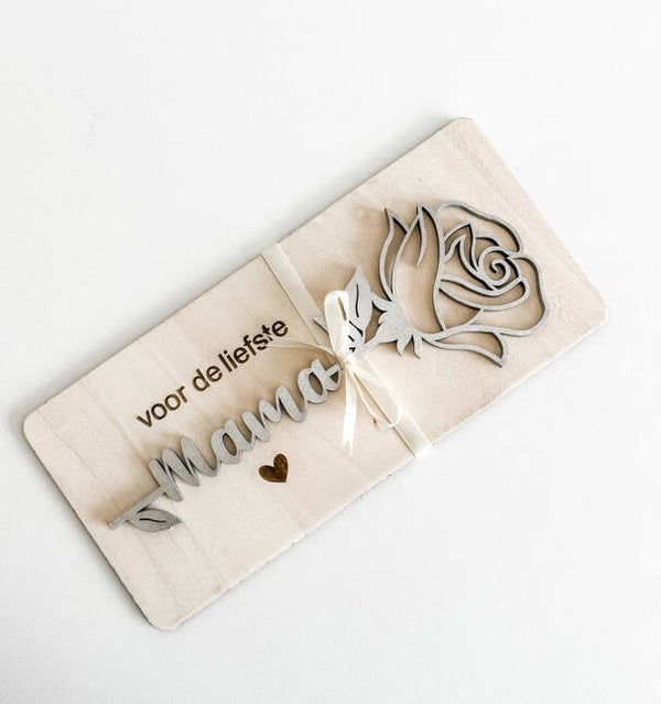 Eeuwige houten roos | Voor de liefste Mama