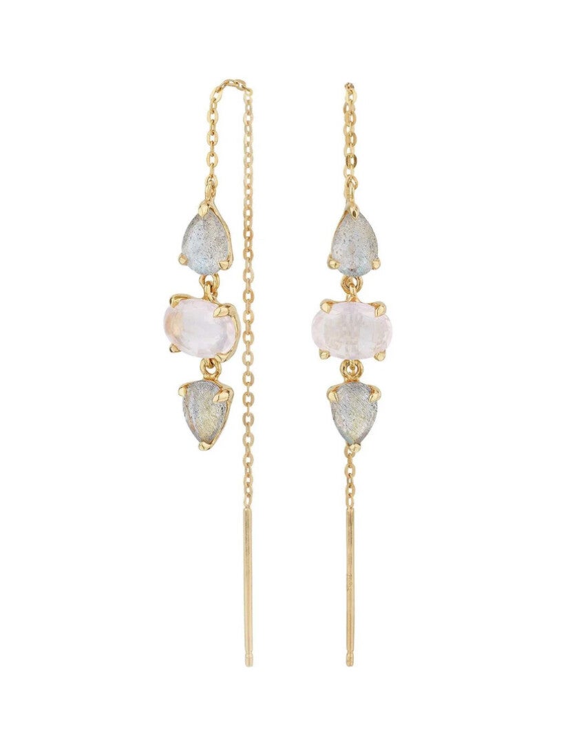 Chandra oorbellen met edelstenen