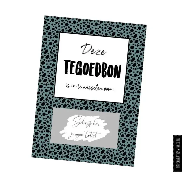 Kraskaarten DIY - Tegoedbon