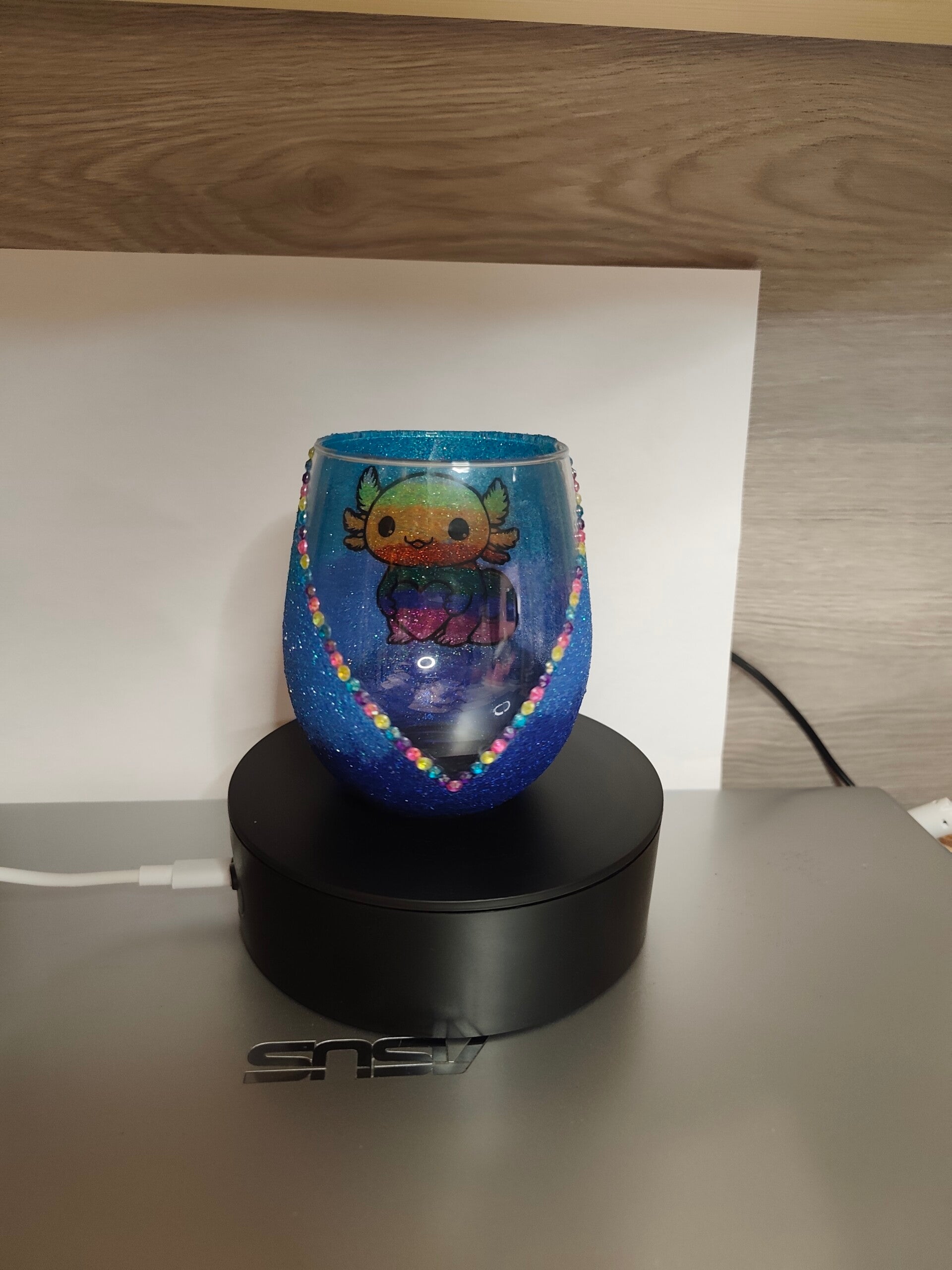 Glitzerglas personalisiert