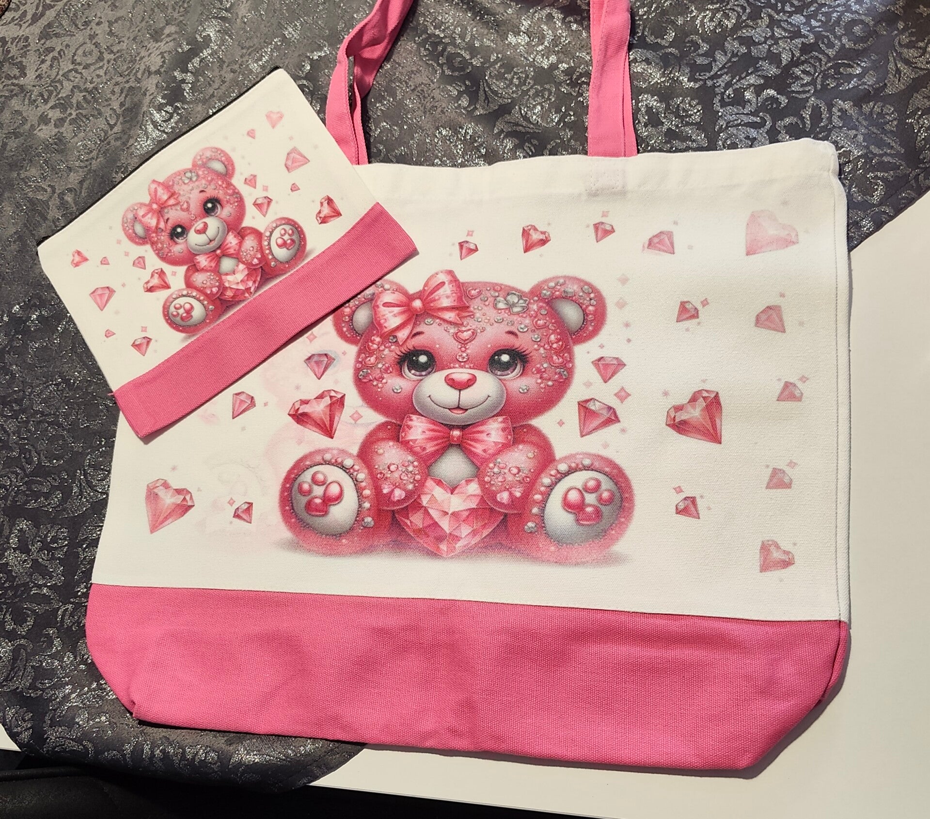 Sublimiertes Strandtaschenset mit Kosmetiktasche