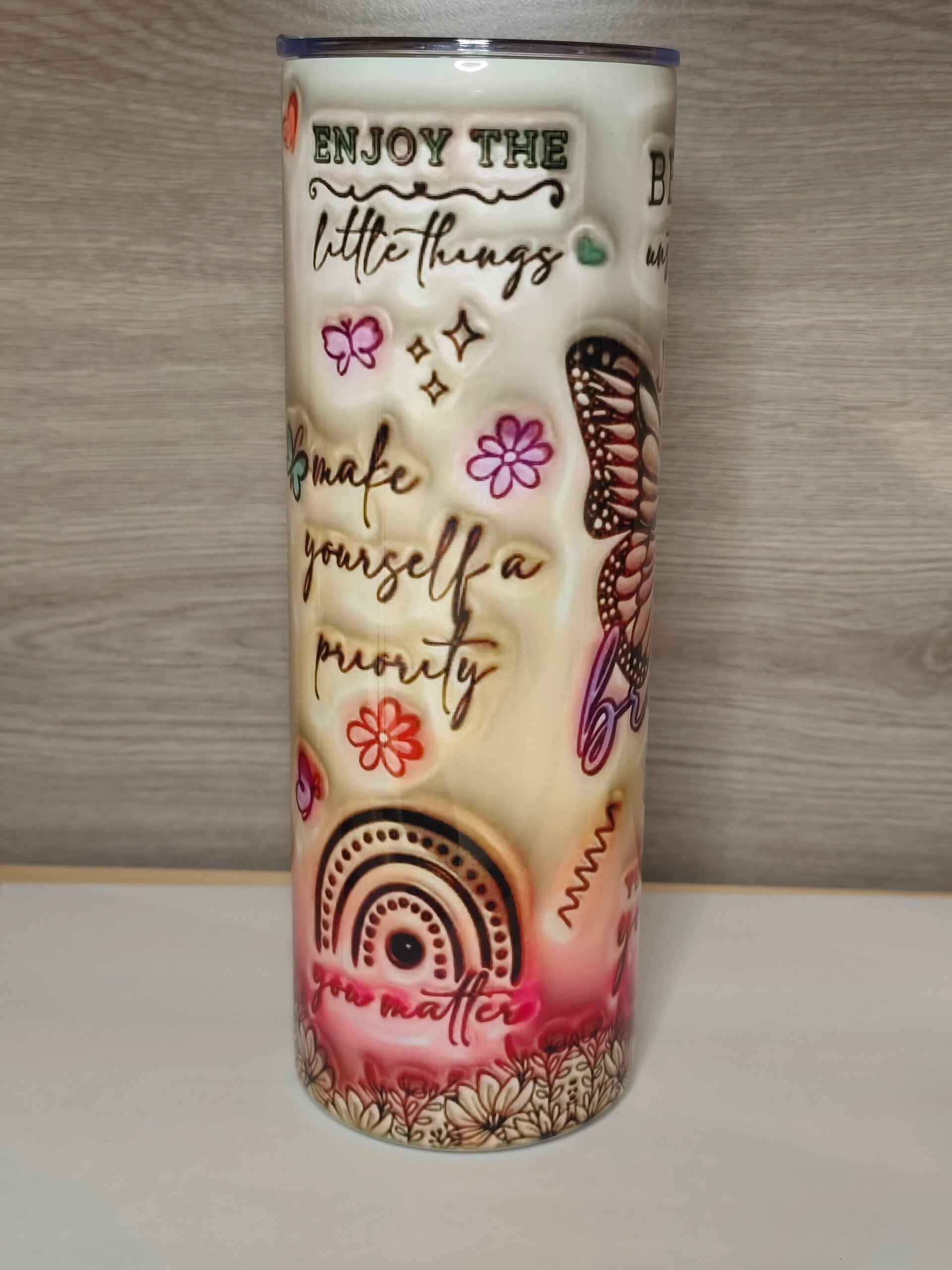 20oz Tumbler mit Sublimation Schmetterling 3D