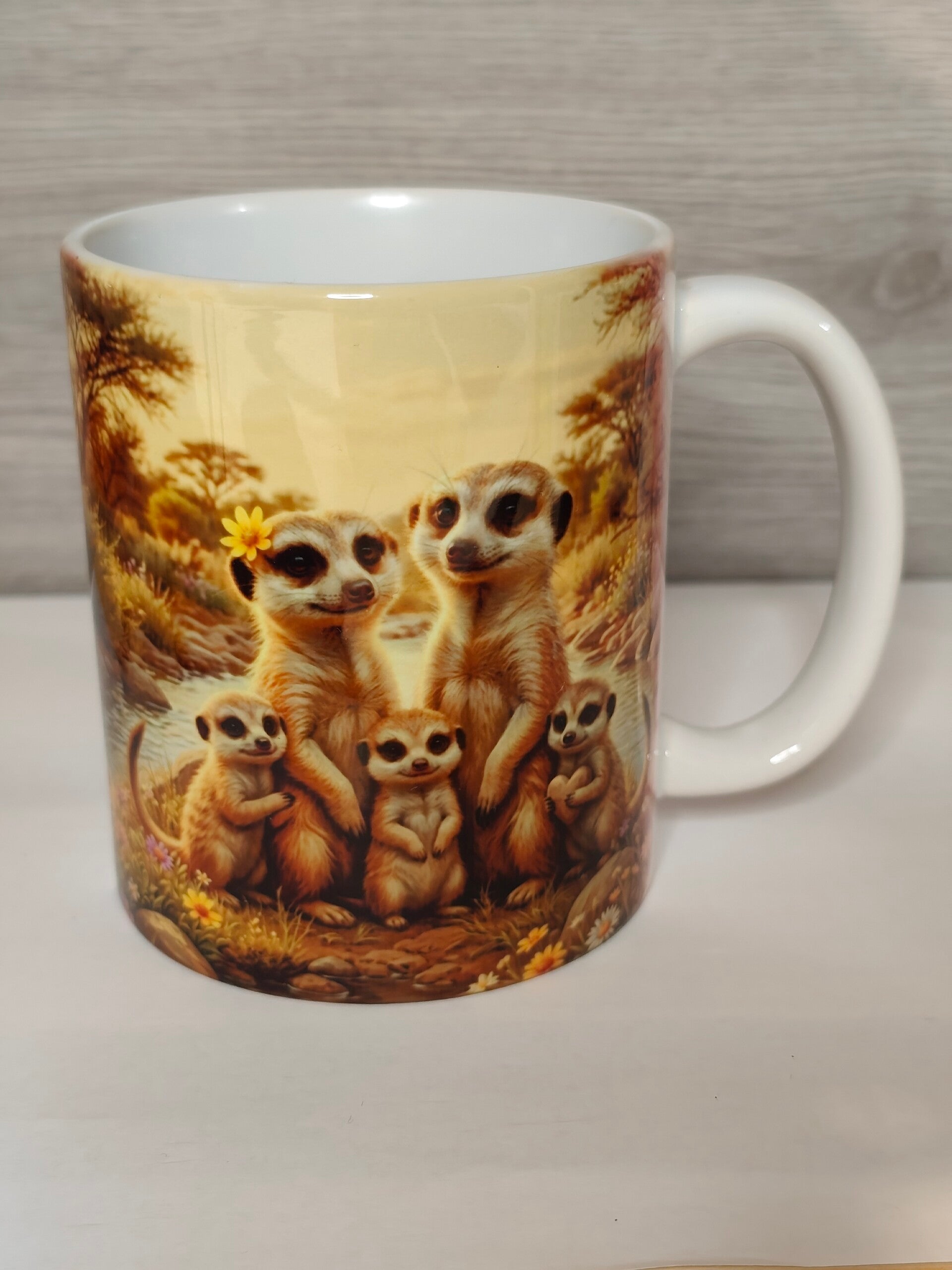 Sublimierte Tasse-Erdmännchenfamilie