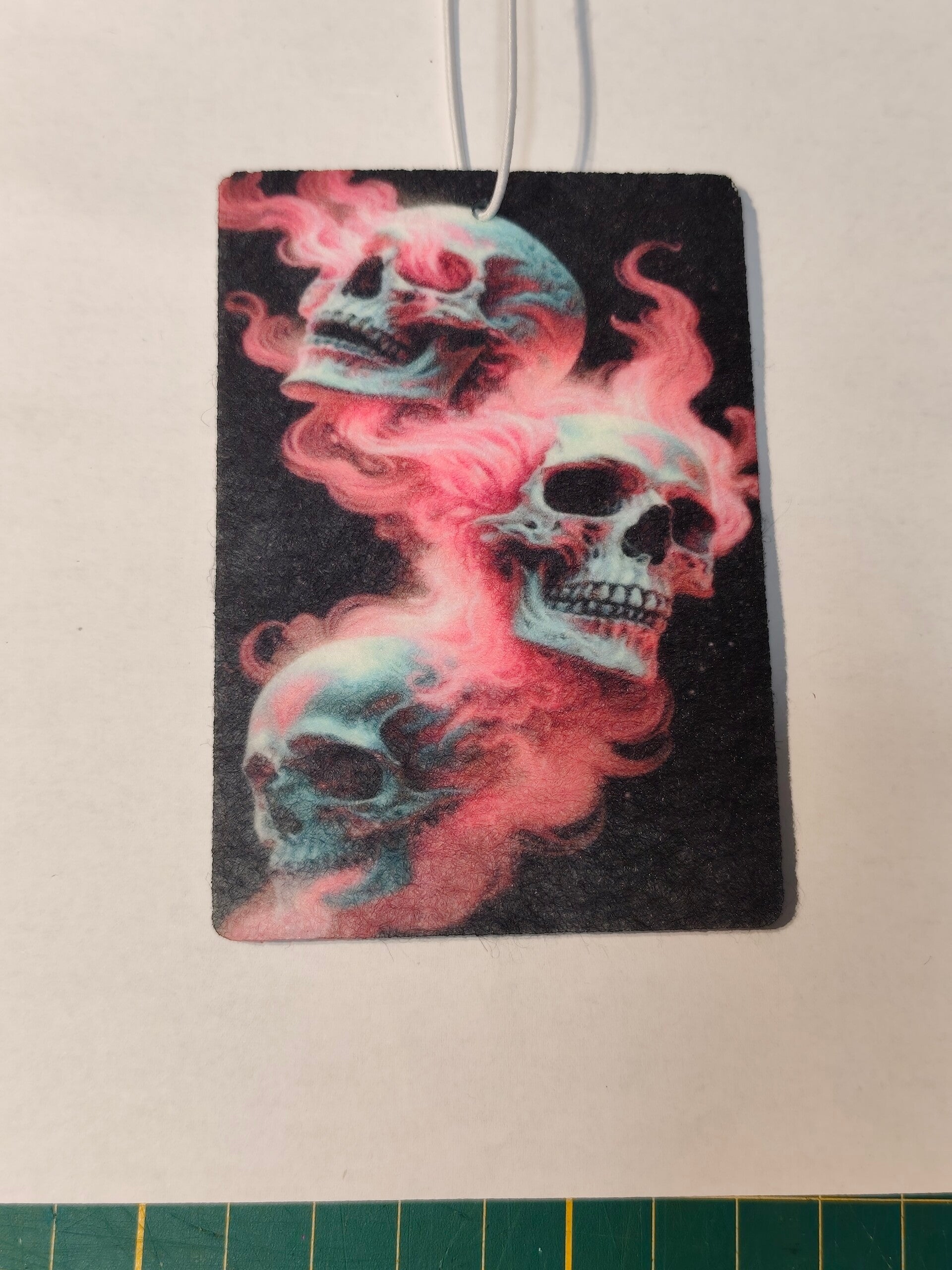 Sublimierter Duftbaum Totenkopf/pink