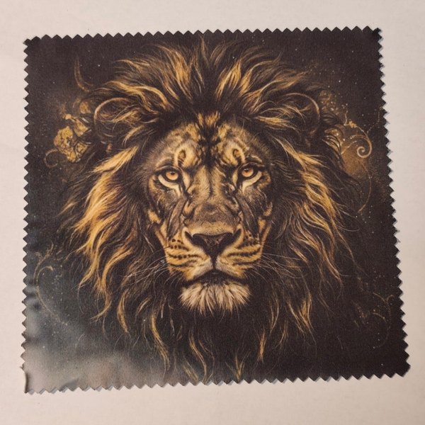Sublimiertes Brillenputztuch "Löwe"
