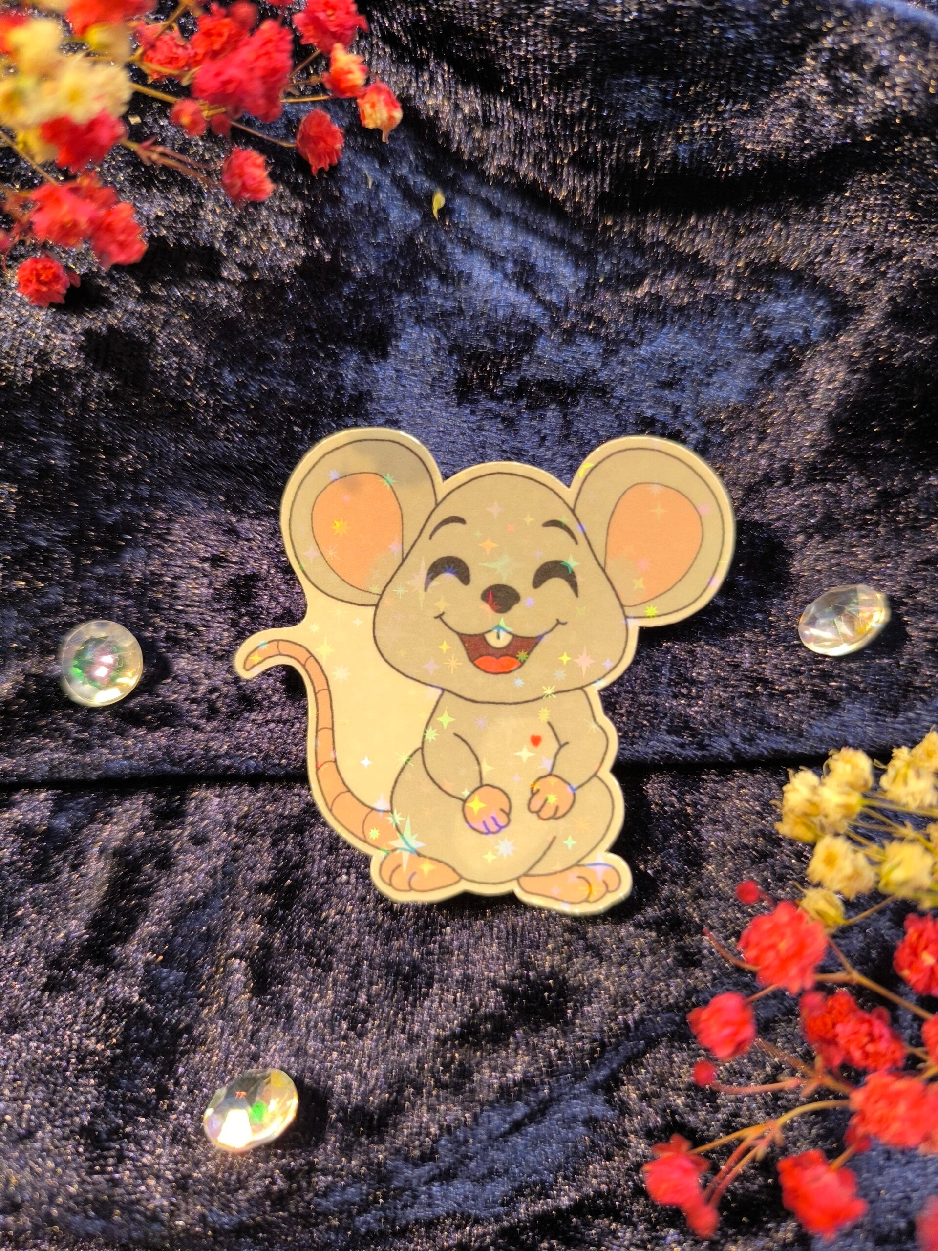 Kawaii-Stil Aufkleber – Maus