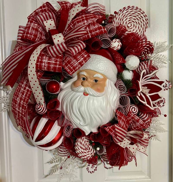 Vintage Santa wreath
