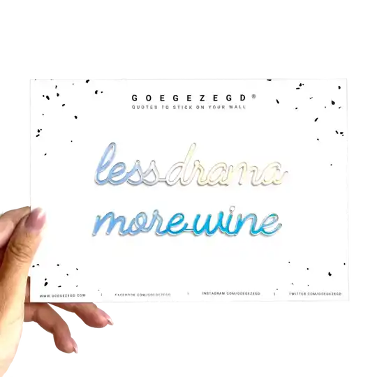 Quote ENGELS : Less drama more wine