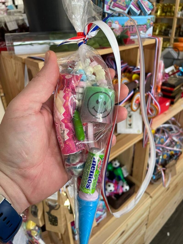 Snoepzak met sleutelhanger