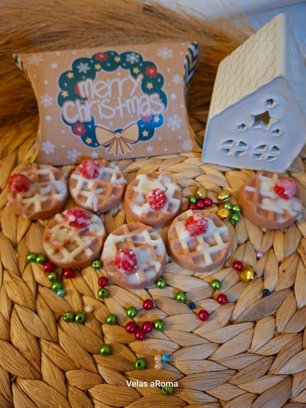 Wax Melts Gofres Dulce Navidad Caramelo Raspberry y Vainilla