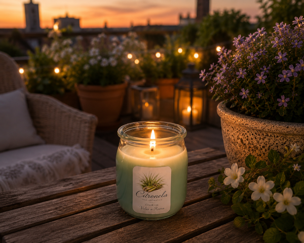 Vela Aromática de Citronela de Soja 97 g | Velas aRoma | Frasco de Cristal