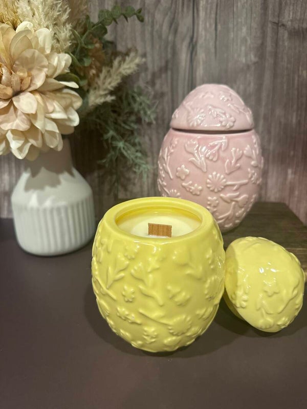 Pink available 16 oz candle in White Linen